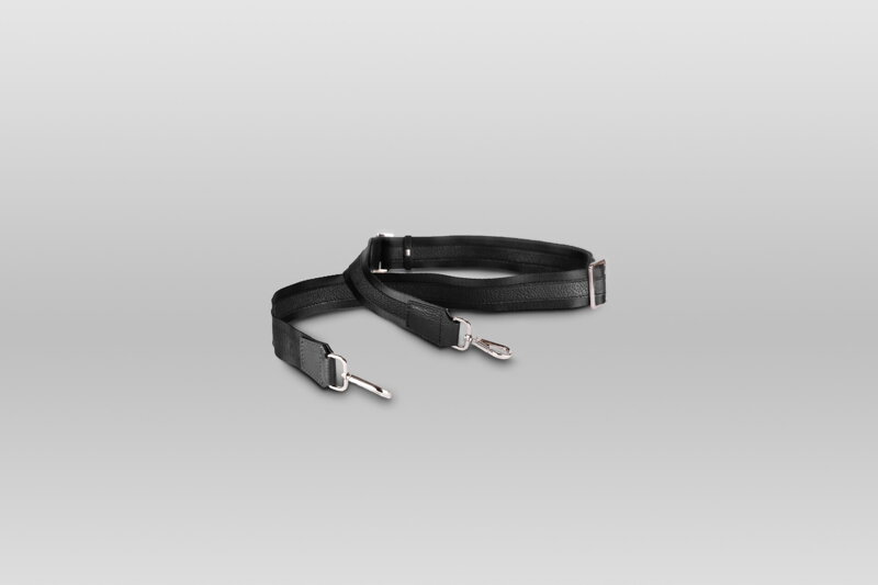 Black leather/canvas strap