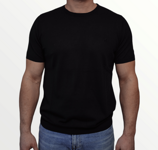 Kašmírové pletené tričko čierne