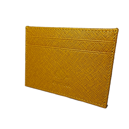 Yellow safiano  Flat Credit Card Wallet