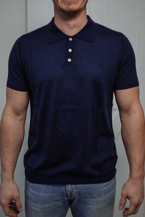 Cashmere polo dark blue 