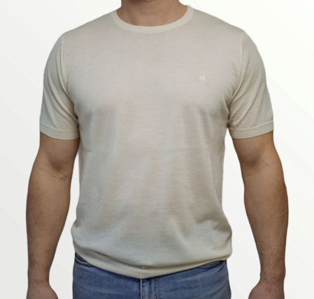 Kašmírové pletené tričko béžové